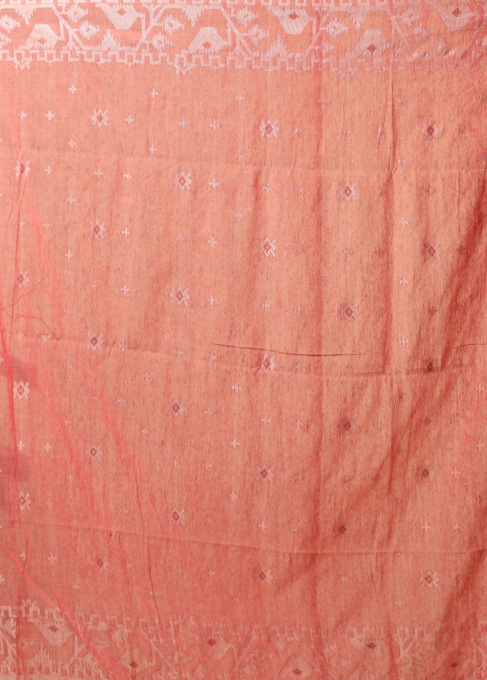 Pink Matka Silk Saree With Blouse Piece
