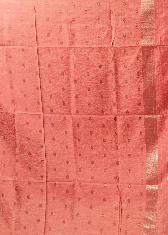 Pink Dupion Silk Saree With Blouse Piece