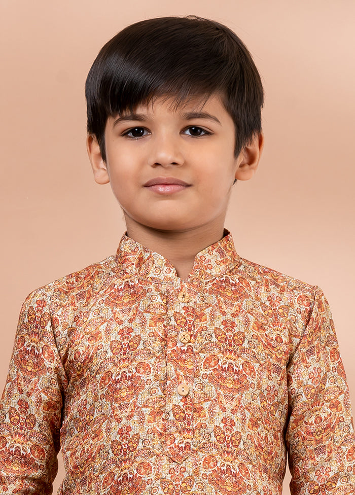 Multicolor Cotton Kurta & Pajama Set