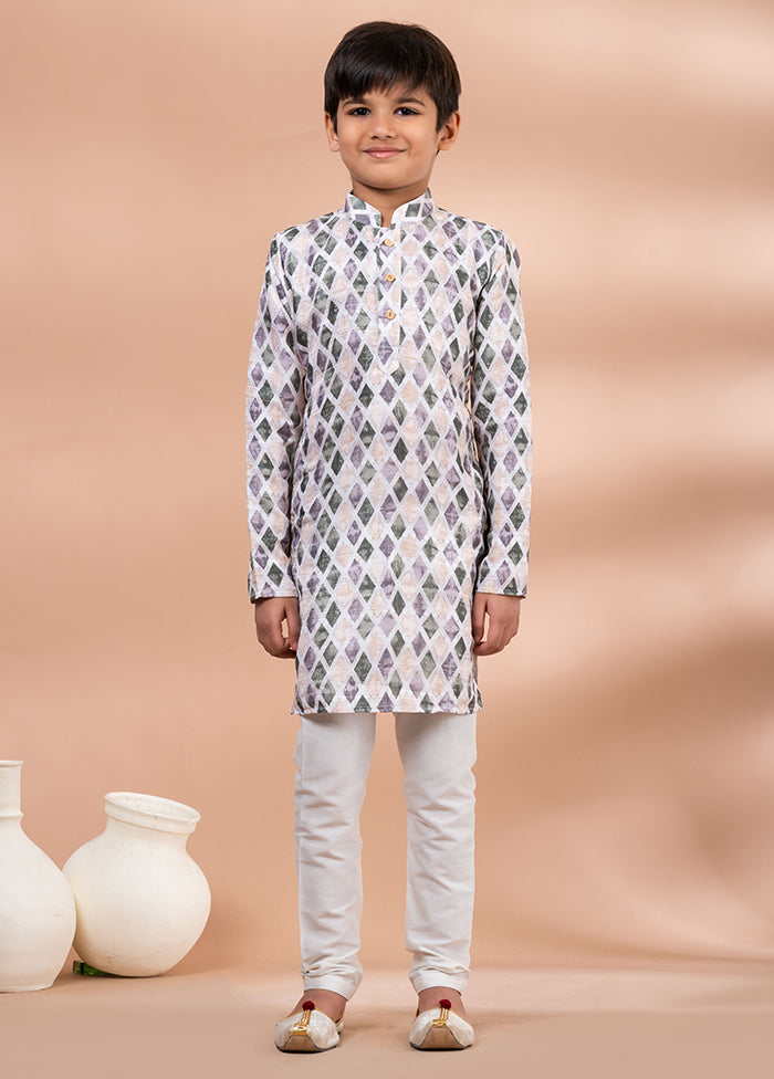 Multicolor Cotton Kurta & Pajama Set