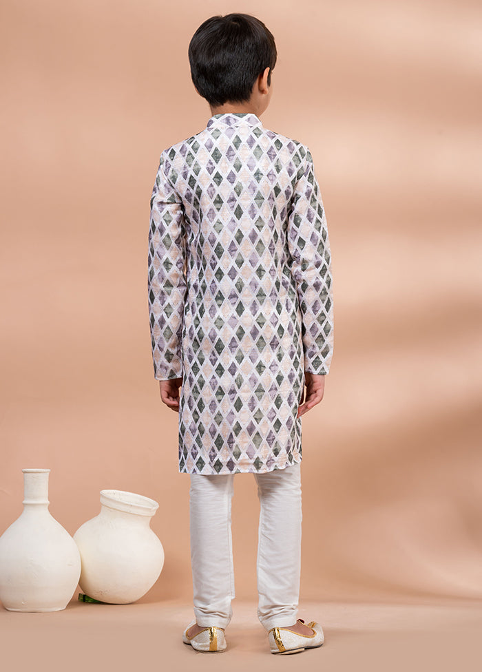 Multicolor Cotton Kurta & Pajama Set