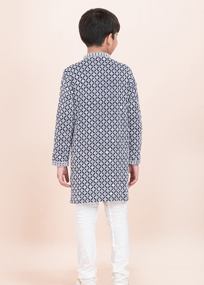 Blue Georgette Kurta & Pajama Set