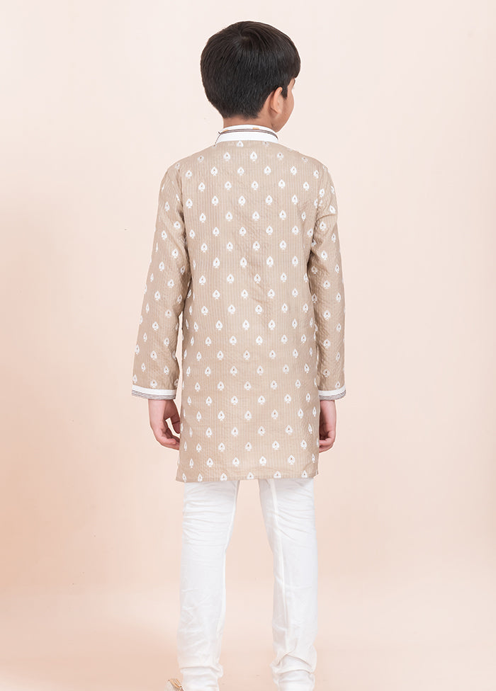 Brown Cotton Kurta & Pajama Set