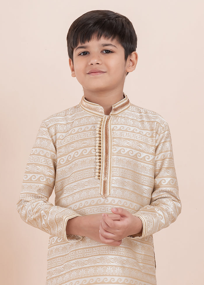 Cream Silk Kurta & Pajama Set