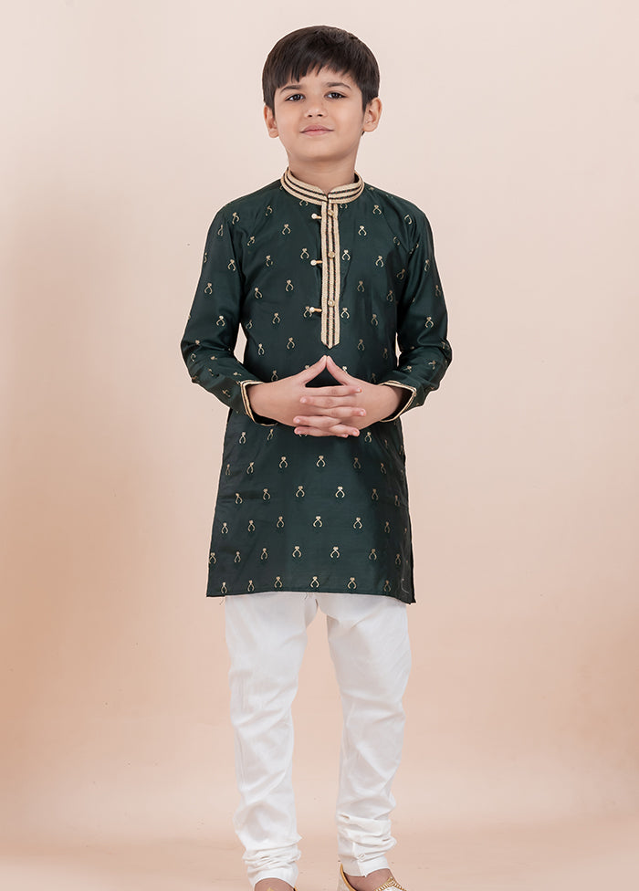 Green Cotton Kurta & Pajama Set