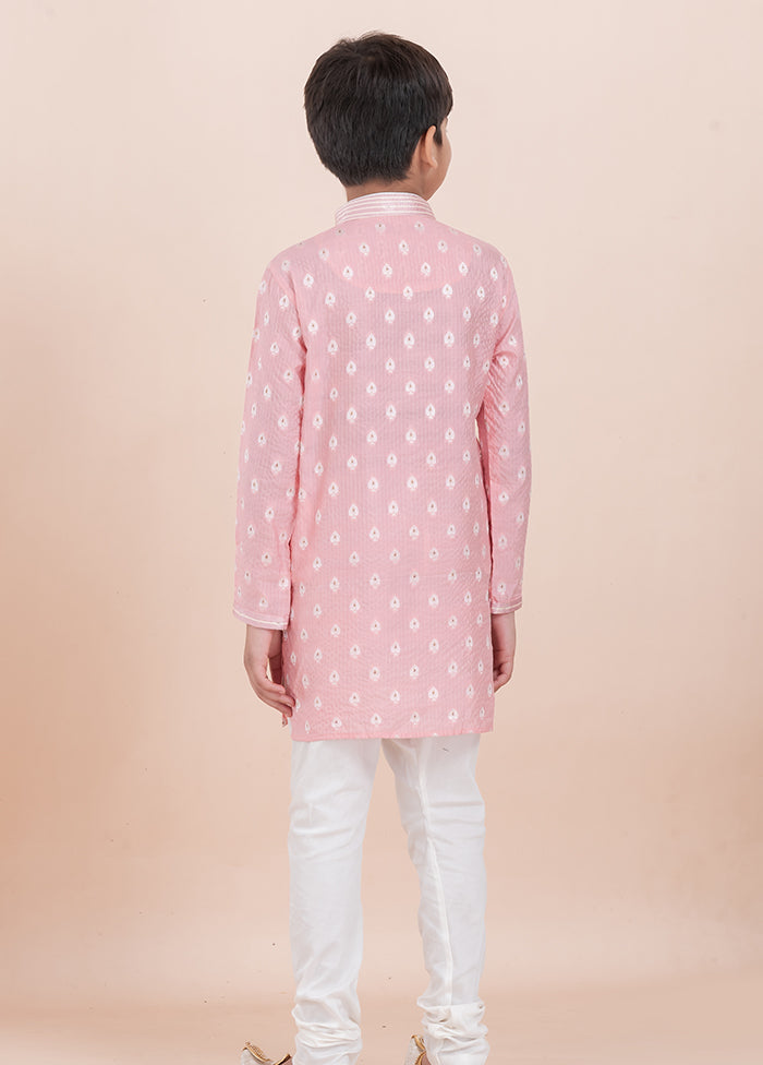 Pink Cotton Kurta & Pajama Set
