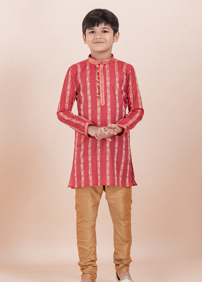 Red Cotton Kurta & Pajama Set