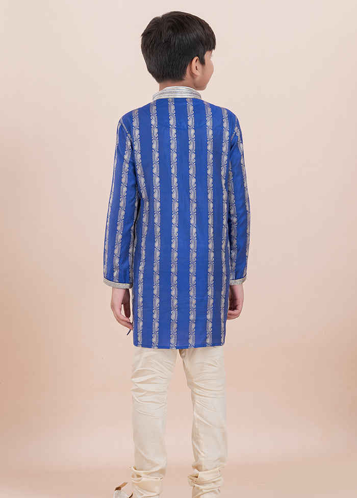 Blue Cotton Kurta & Pajama Set