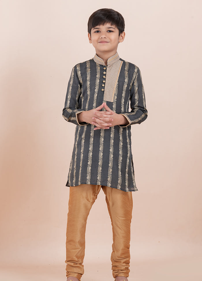 Grey Cotton Kurta & Pajama Set