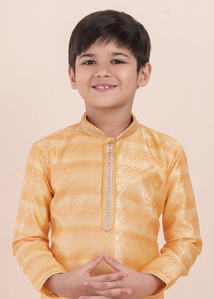 Yellow Cotton Kurta & Pajama Set