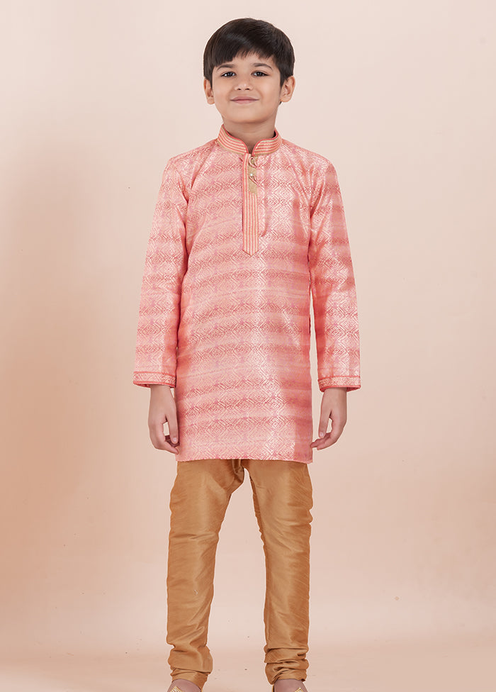 Orange Cotton Kurta & Pajama Set