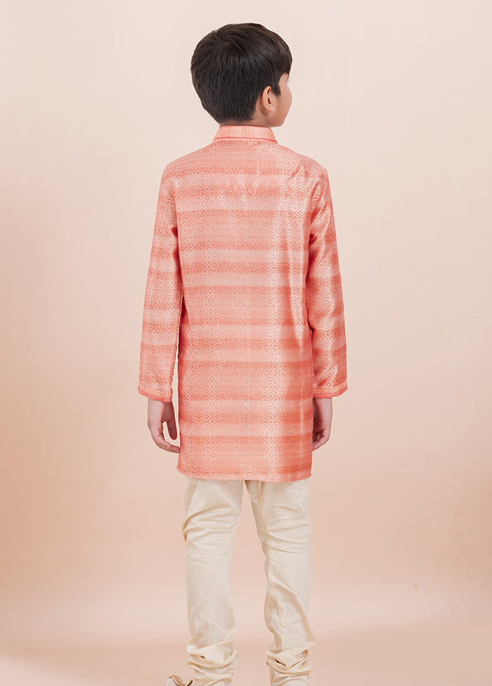 Orange Cotton Kurta & Pajama Set