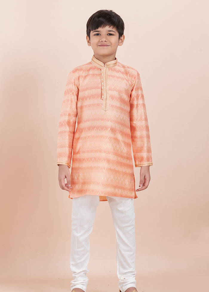 Orange Cotton Kurta & Pajama Set
