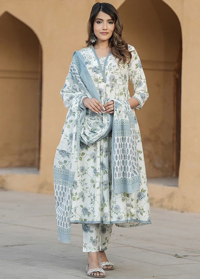 cotton dress set women pakistani dress for women Ivory Thread Embroidered 3 Piece Pakistani Cotton Suit Set For Women XXXL
