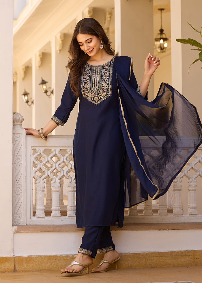 dupatta for navy blue dress Dupatta Navy Blue With Pink Dress Navy Blue Color Maska Cotton Base Pant Style Salwar Suit