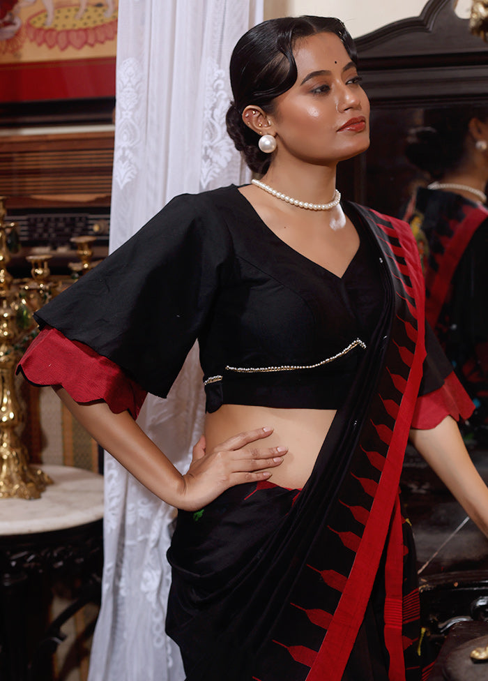 Black Sweetheart Neck Designer Blouse