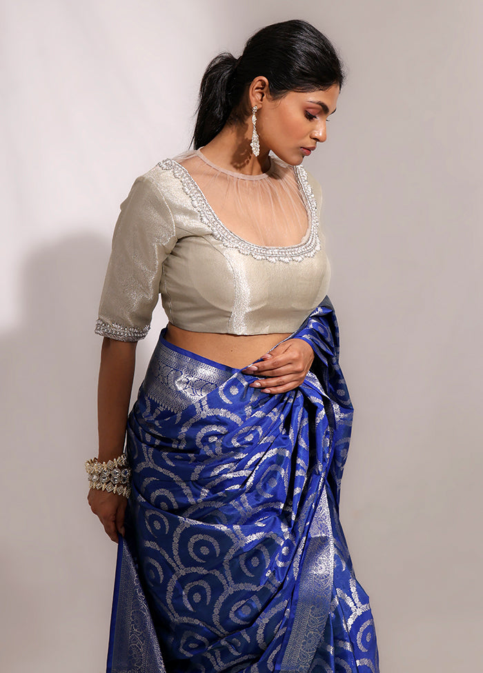 Silver Designer Designer Blouse