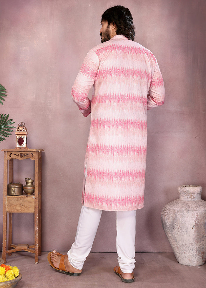 Pink Cotton Kurta & Pajama Set