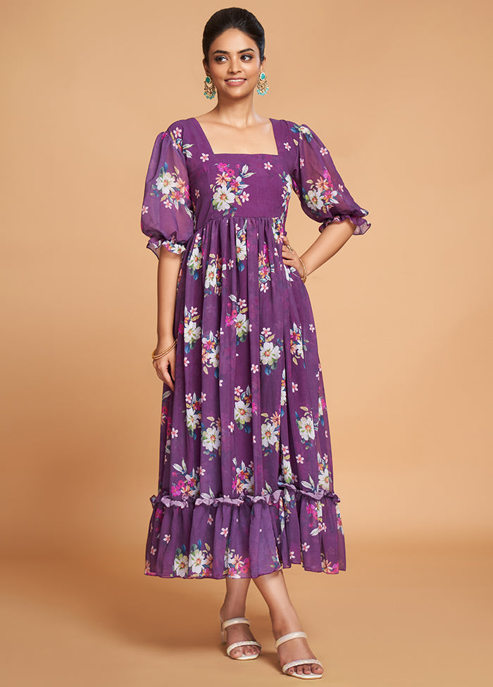 purple color indian dress Hand Embroidered Anarkali Dress/purple Anarkali Suit Set/purple Hand Work Anarkali Usa/indian Dresses/purple Sleeveless Embroidered Anarkali