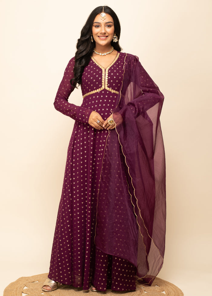 blue dress for baby girl Burgundy Readymade Georgette Indian Dress