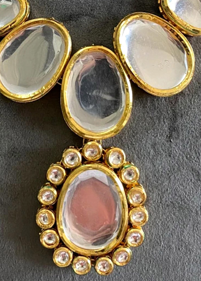 Golden Kundan Jewellery Set - Indian Silk House Agencies