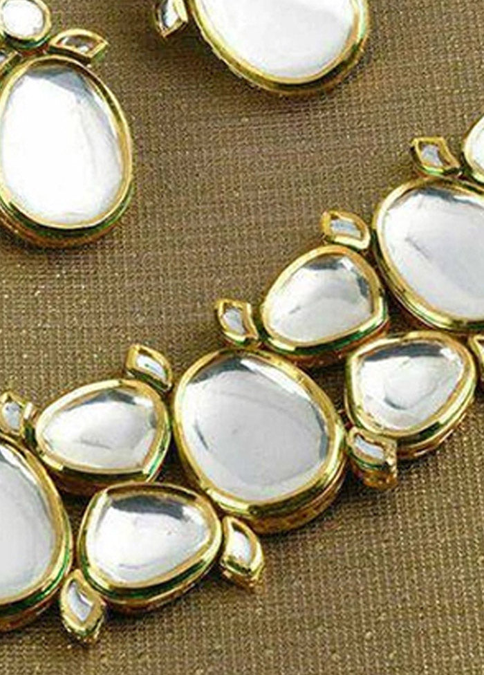 Golden Kundan Jewellery Set - Indian Silk House Agencies
