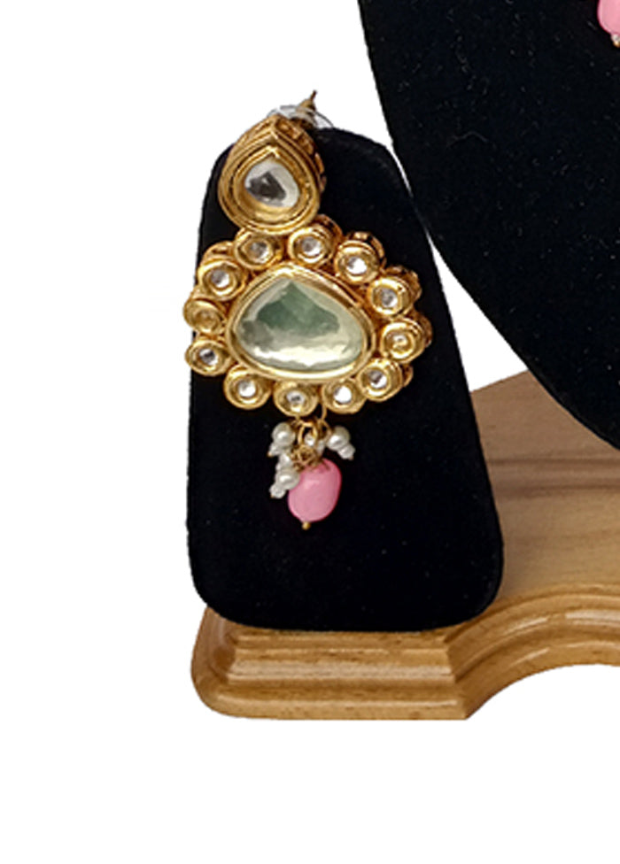 Pink Kundan Jewellery Set With Mangtika - Indian Silk House Agencies