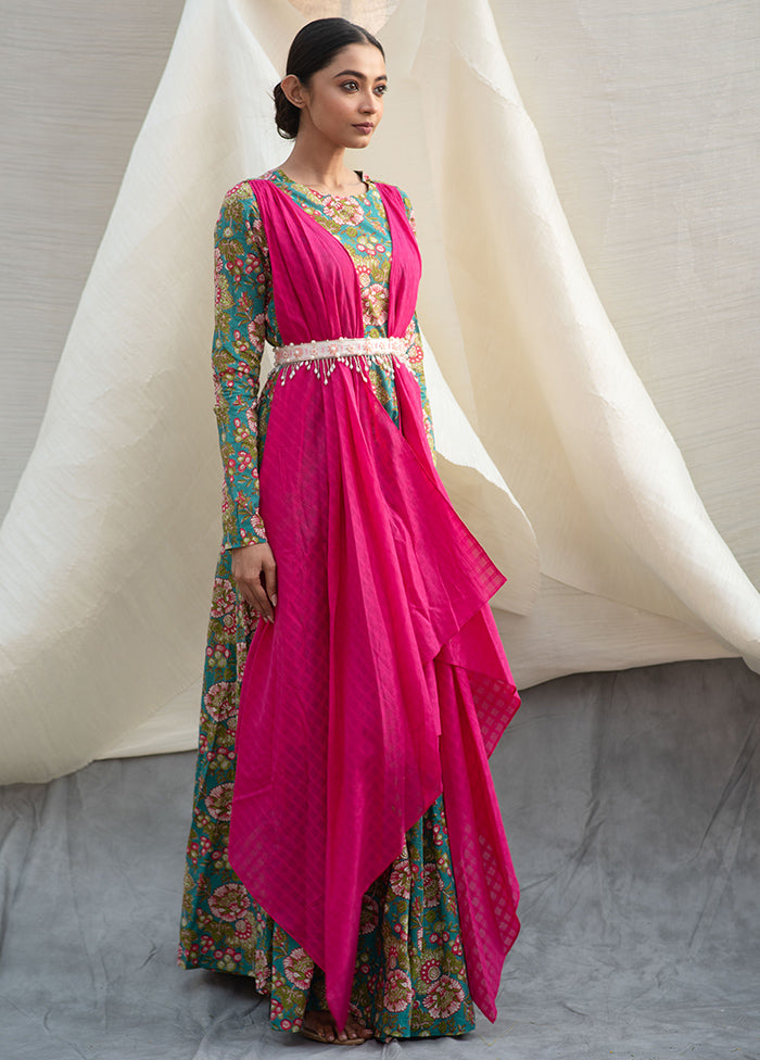 cotton indian dress The Liv Cinnamon Brown Indian Cotton Dress