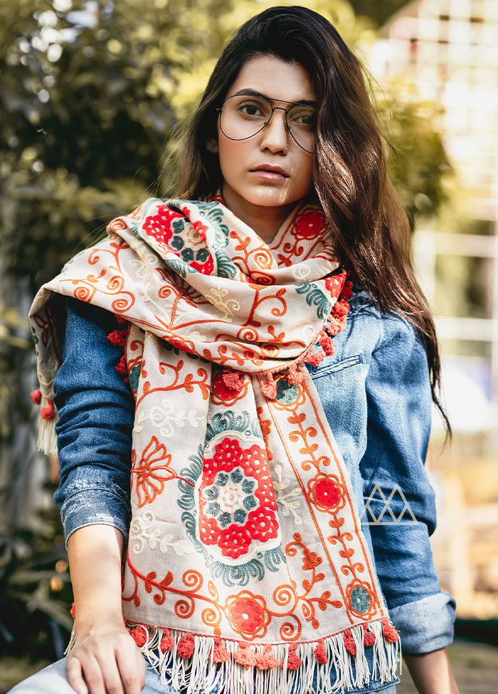 White Cotton Scarf