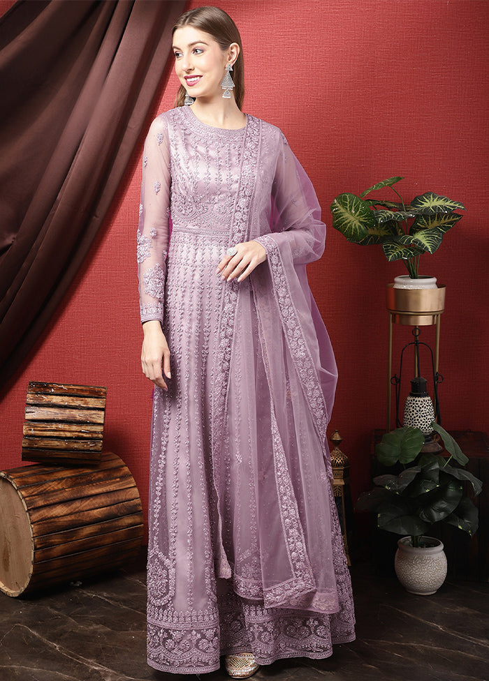 3 Pc Pink Unstitched Suit Set With Dupatta VDSL2503234 - Indian Silk House Agencies