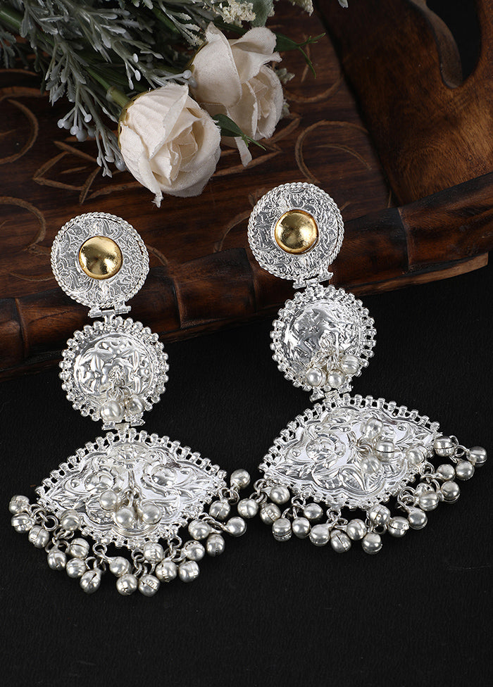Silver Handcrafted Brass Earrings - Indian Silk House Agencies
