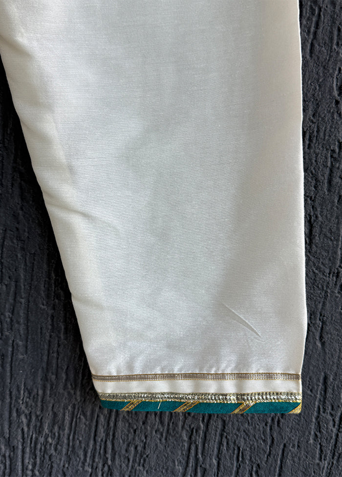 2 Pc Cream Silk Kurti Set