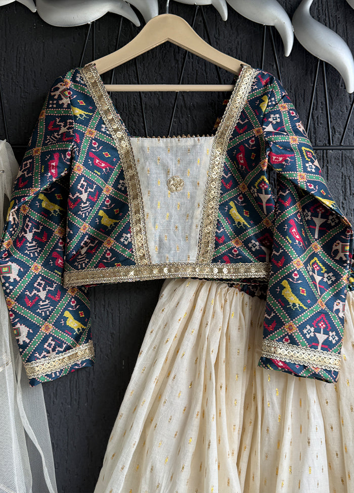 3 Pc Cream Cotton Suit Set