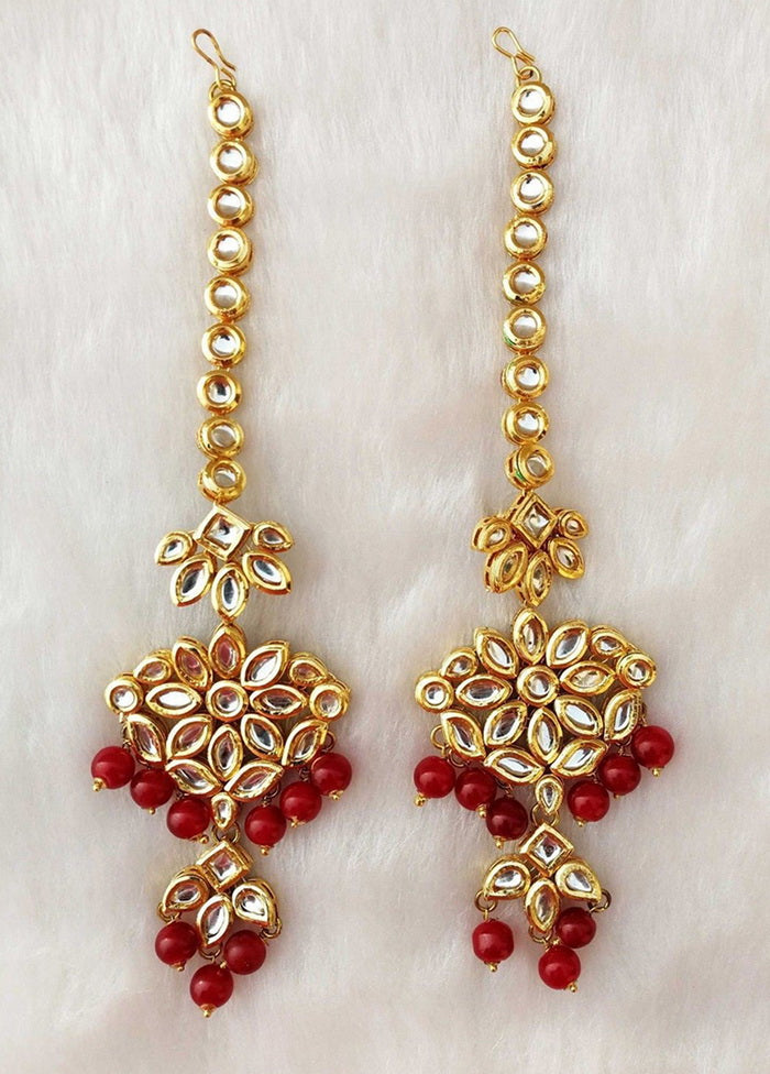 Designer Gold Plated Kundan Earrings - Indian Silk House Agencies