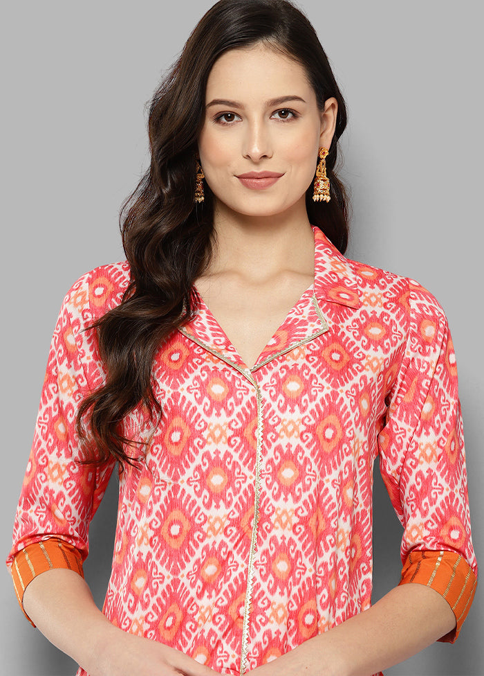 2 Pc Coral Silk Kurti Set - Indian Silk House Agencies