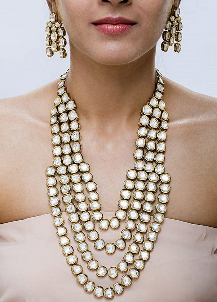 Hand Crafted Base Metal Alloy Gold Plated Kundan Stone Studded Jewellery Sets - Indian Silk House Agencies
