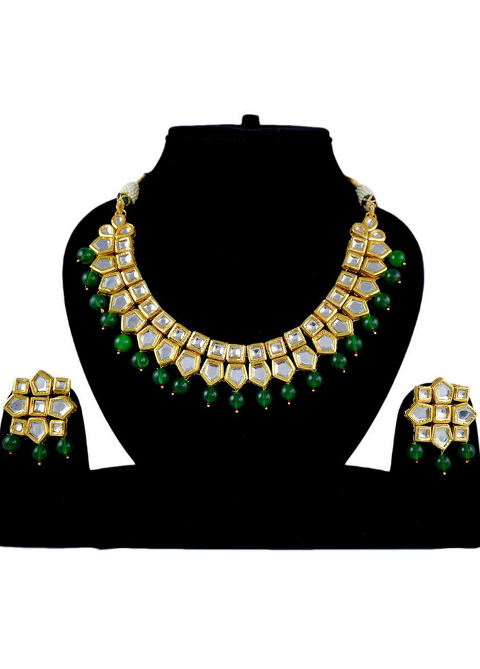 Hand Crafted Base Metal Alloy Gold Plated Kundan Stone Studded Jewellery Sets - Indian Silk House Agencies