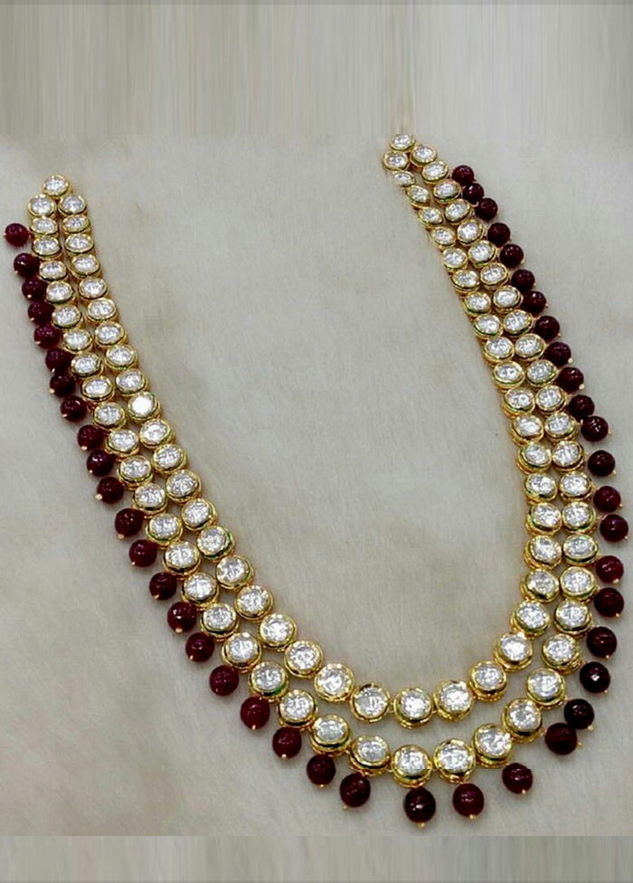 Hand Crafted Base Metal Alloy Gold Plated Kundan Stone Studded Jewellery Sets - Indian Silk House Agencies