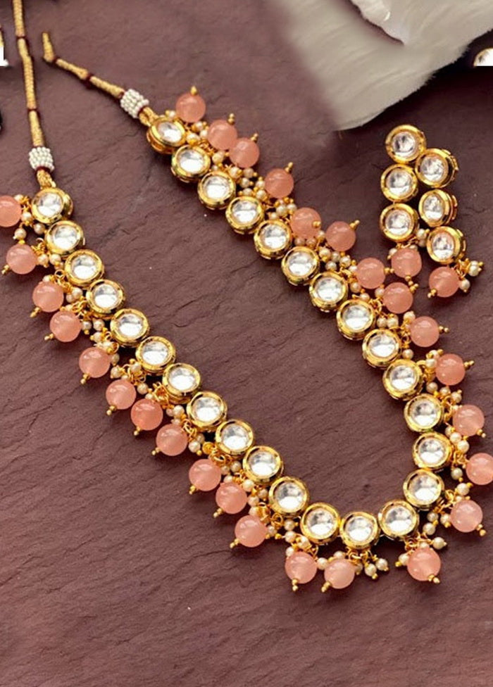 Hand Crafted Base Metal Alloy Gold Plated Kundan Stone Studded Jewellery Sets - Indian Silk House Agencies