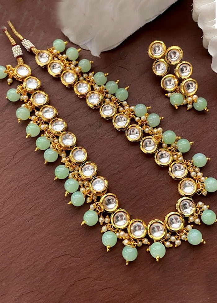 Hand Crafted Base Metal Alloy Gold Plated Kundan Stone Studded Jewellery Sets - Indian Silk House Agencies