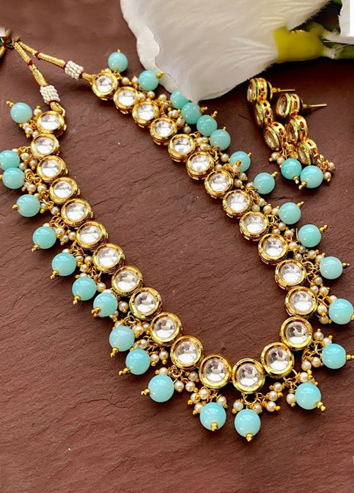 Hand Crafted Base Metal Alloy Gold Plated Kundan Stone Studded Jewellery Sets - Indian Silk House Agencies