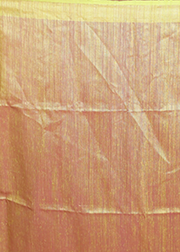 Pink Handloom Matka Pure Silk Saree With Blouse Piece