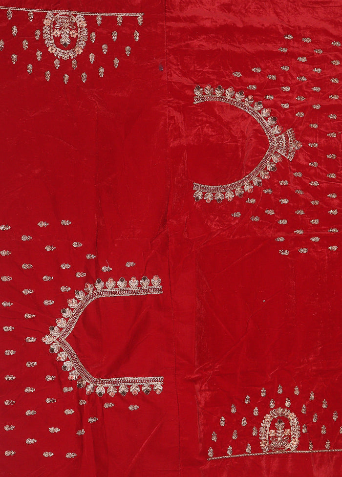Red Pure SIlk Dupatta Lehenga Set