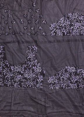 Black Pure SIlk Dupatta Lehenga Set