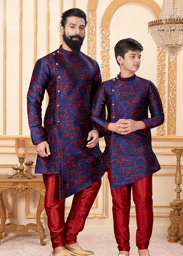 2 PC Multicolor Silk Father And Son Combo