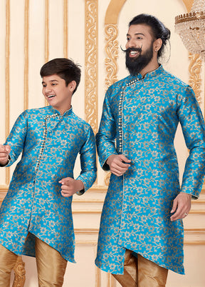 2 PC Multicolor Silk Father And Son Combo