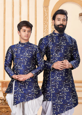 2 PC Multicolor Silk Father And Son Combo
