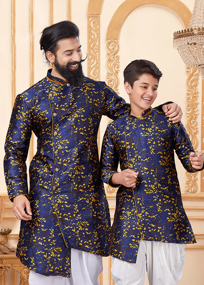 2 PC Multicolor Silk Father And Son Combo