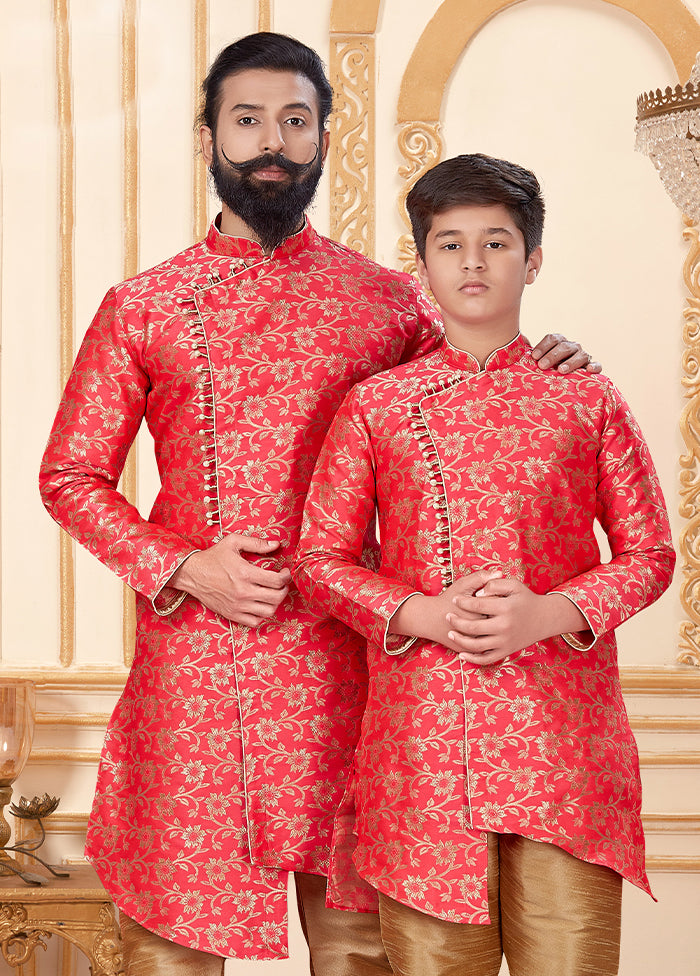 2 PC Multicolor Silk Father And Son Combo