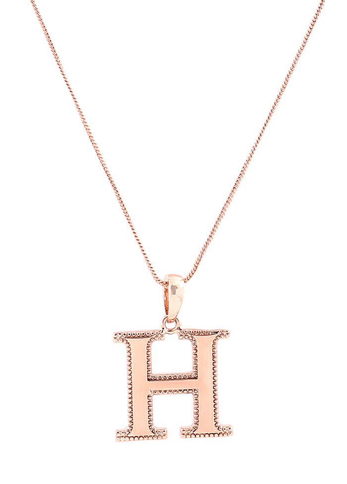 Rose Gold Plated Heavenly H Pendant - Indian Silk House Agencies